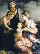 Andrea del Sarto Madonna col Bambino, Santa Elisabetta e San Giovannino oil painting artist